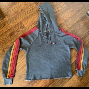 SOLD Aviator Nation 5 stripe pullover hoodie